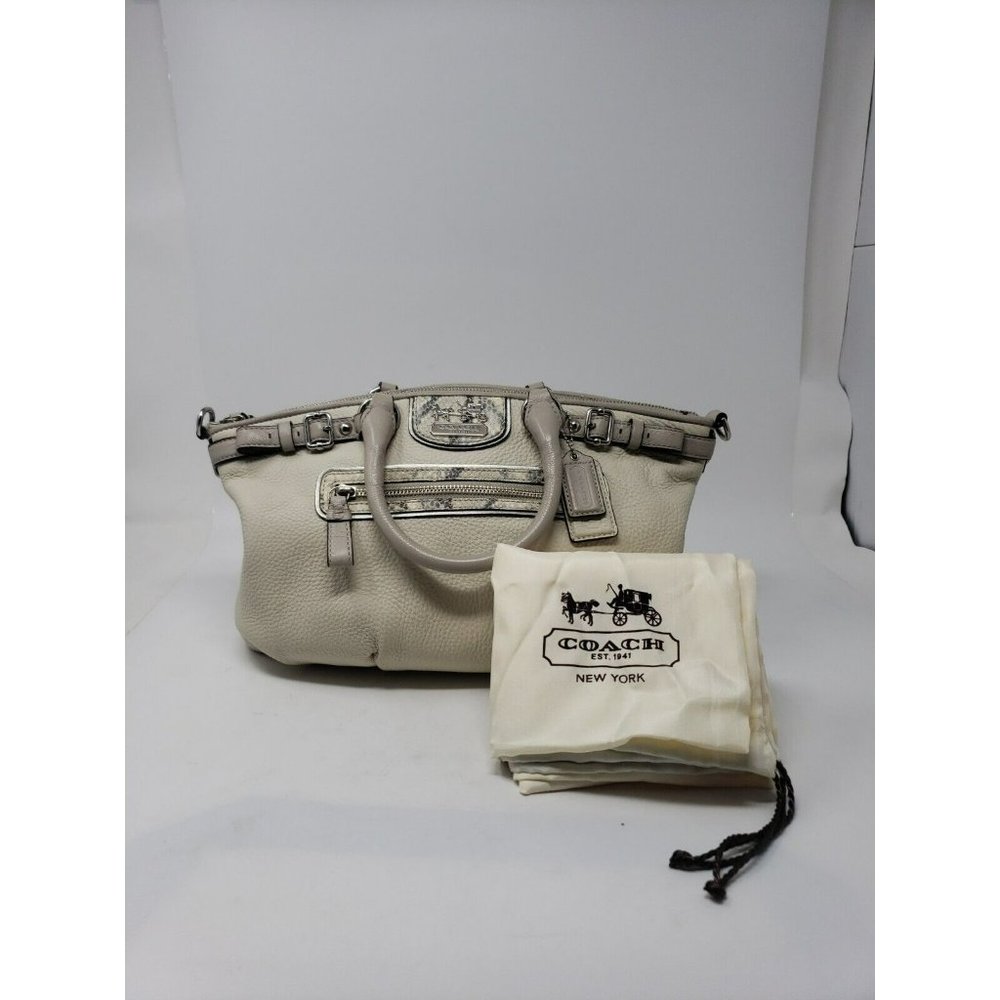 COACH MADISON~Embossed Python~Leather~Sophia Hand Bag + Dust Bag Included
